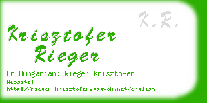 krisztofer rieger business card